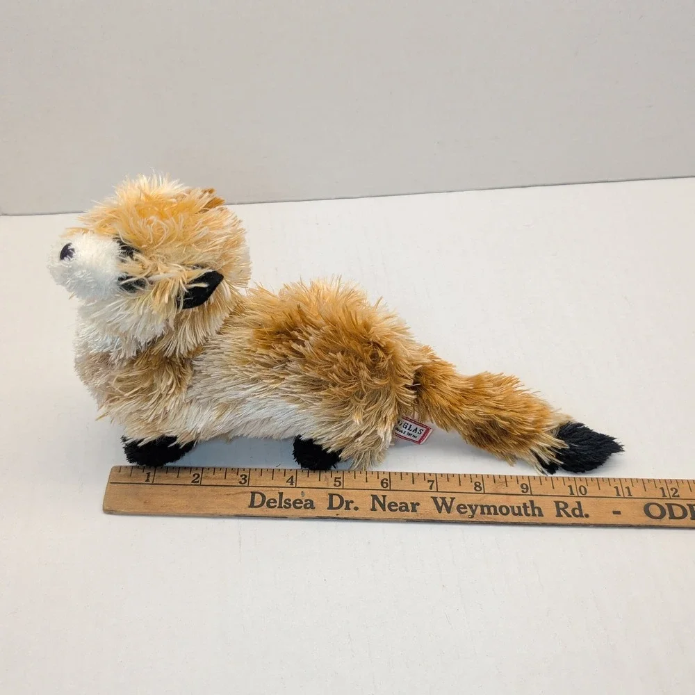 Douglas Cuddle Toys Black Footed Ferret Plush Tan Cream Shaggy Stuffed Animal